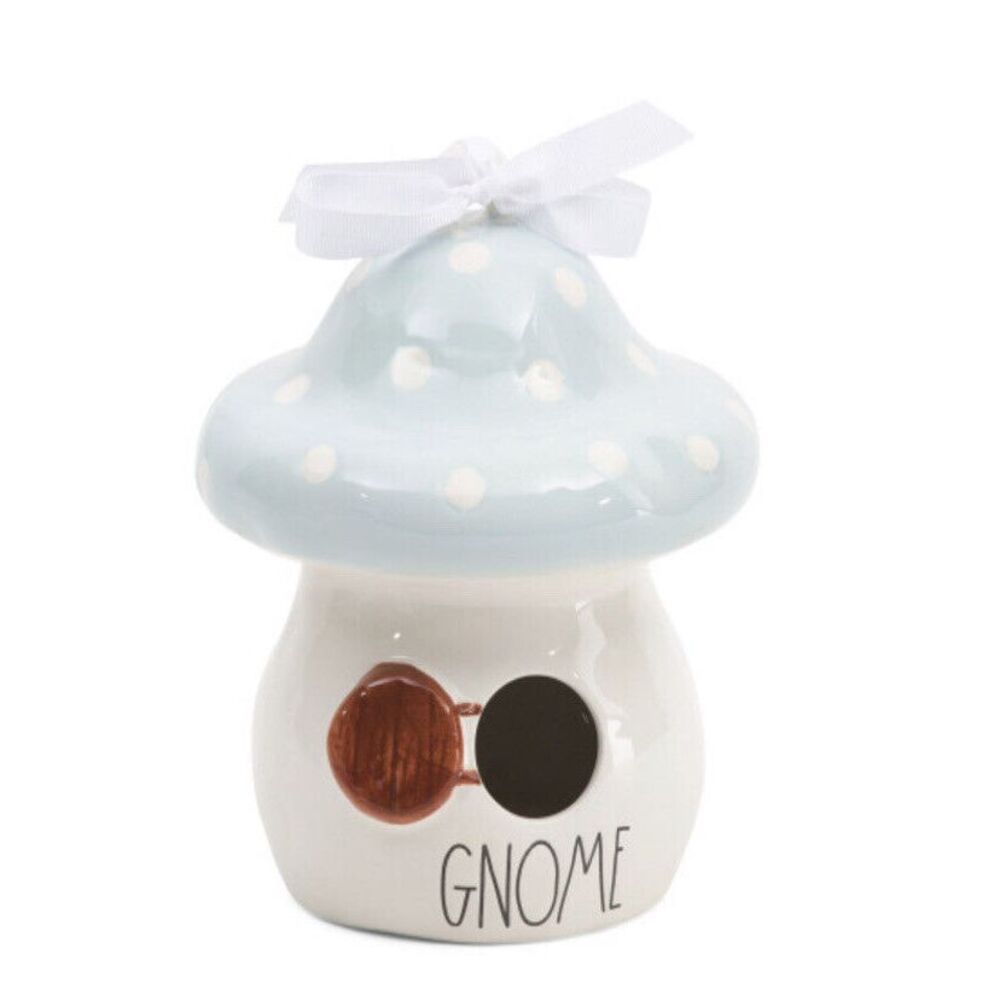 New In Box RAE DUNN Mushroom GNOME House Birdhouse Farmhouse Decor